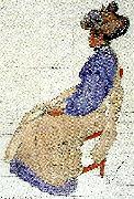 Carl Larsson karin 1913-studie i gredelint France oil painting artist
